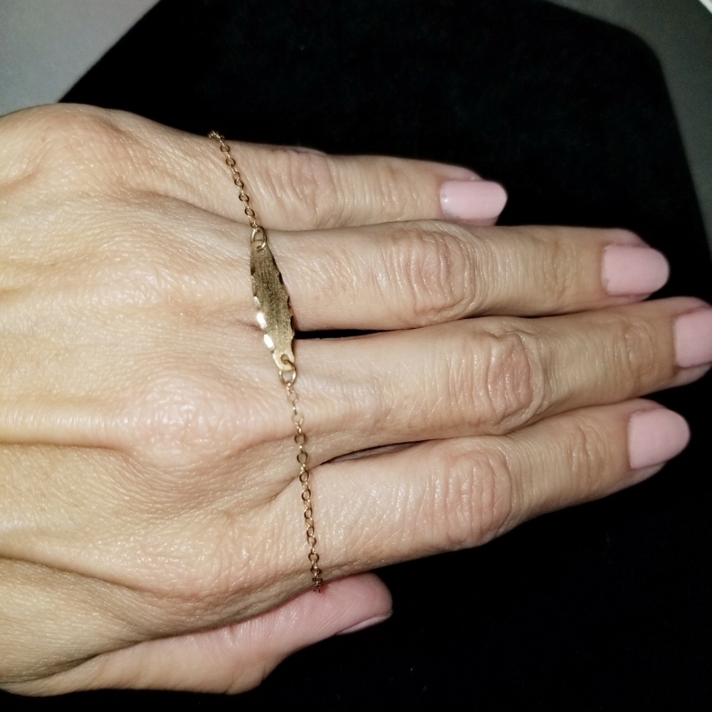 10k Gold GCC Bracelet with empty name plate - Picture 6 of 7